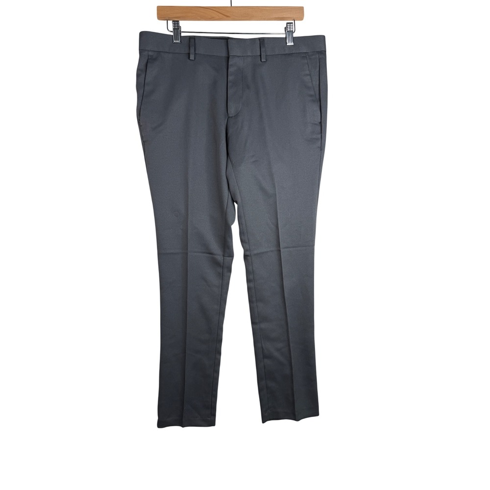 New Louis Raphael Gabardine Skinny Fit Dress Pants size 34x30 Gray